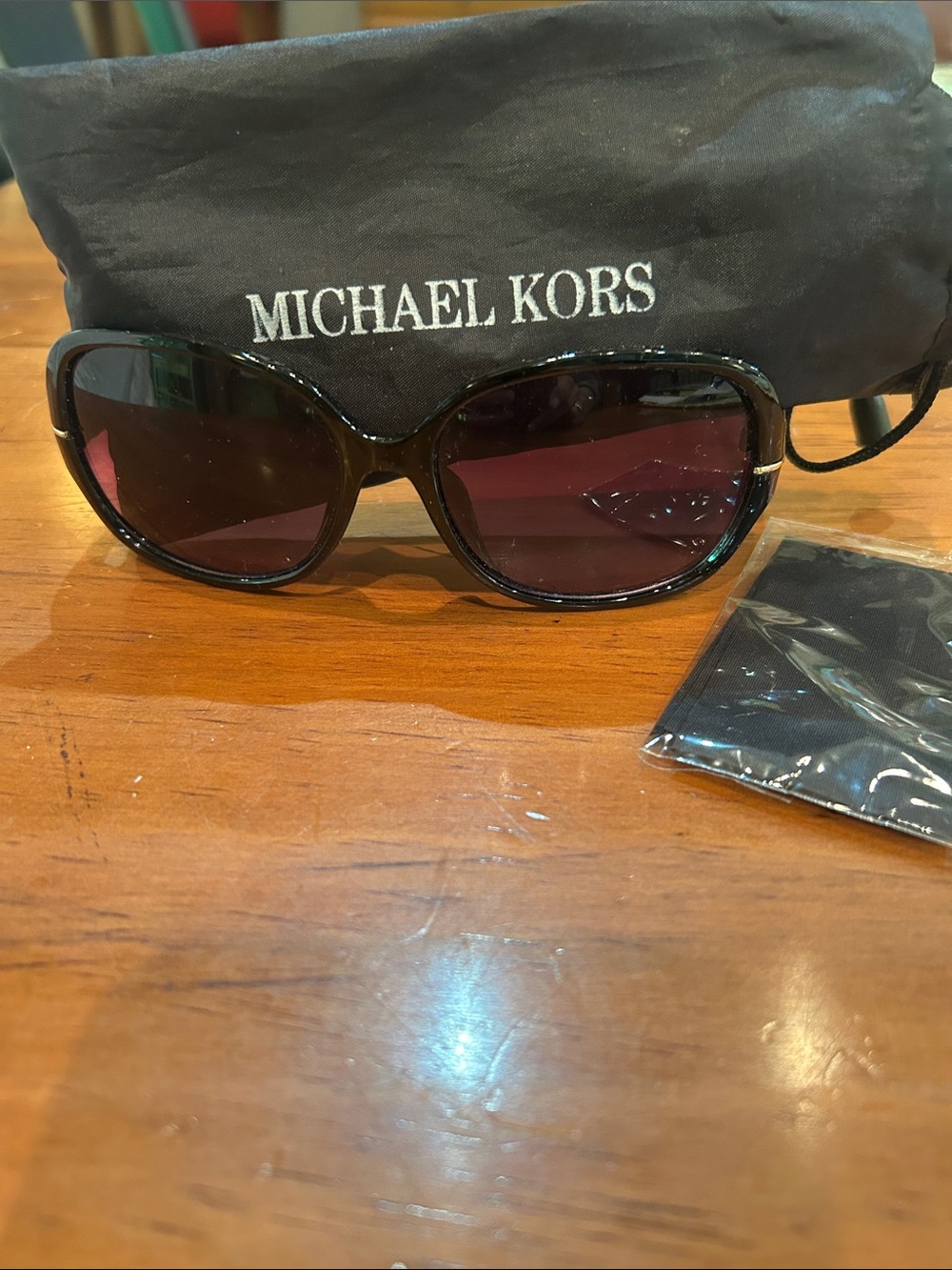 Michael Kors Women's Black Sunglasses with Dark Gradient Lenses